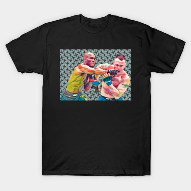 Usman vs Colby Colors T-Shirt by FightIsRight